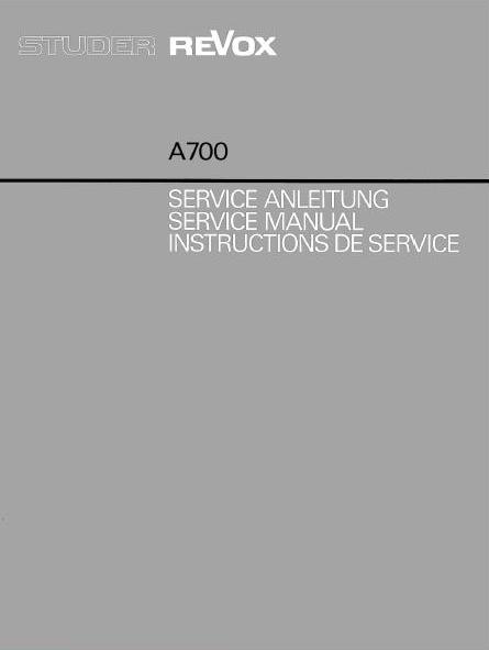 Service Manual-Anleitung für Revox C 279 
